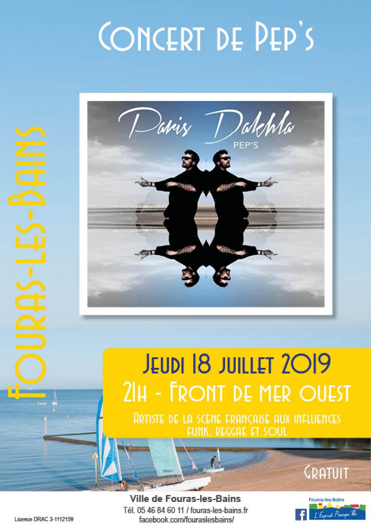 Concert de Pep's - Jeudi 18 juillet 2019 - 21h Front de mer ouest
