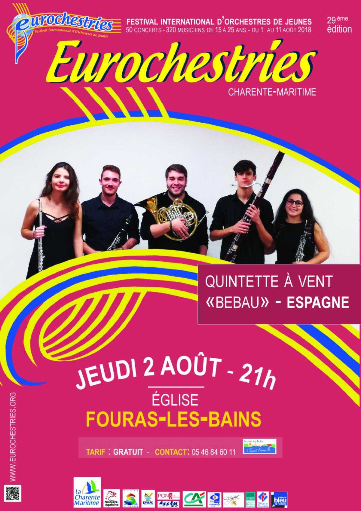 Concert Eurochestries - Jeudi 2 août 2018 - 21h00 - Eglise Saint-Gaudence