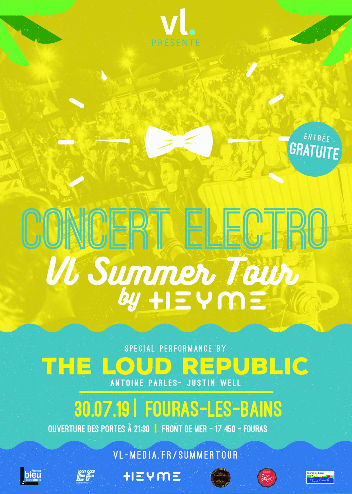Concert - VL Summer Tour - Mardi 30 juillet 2019 - 21h45 Front de mer ouest