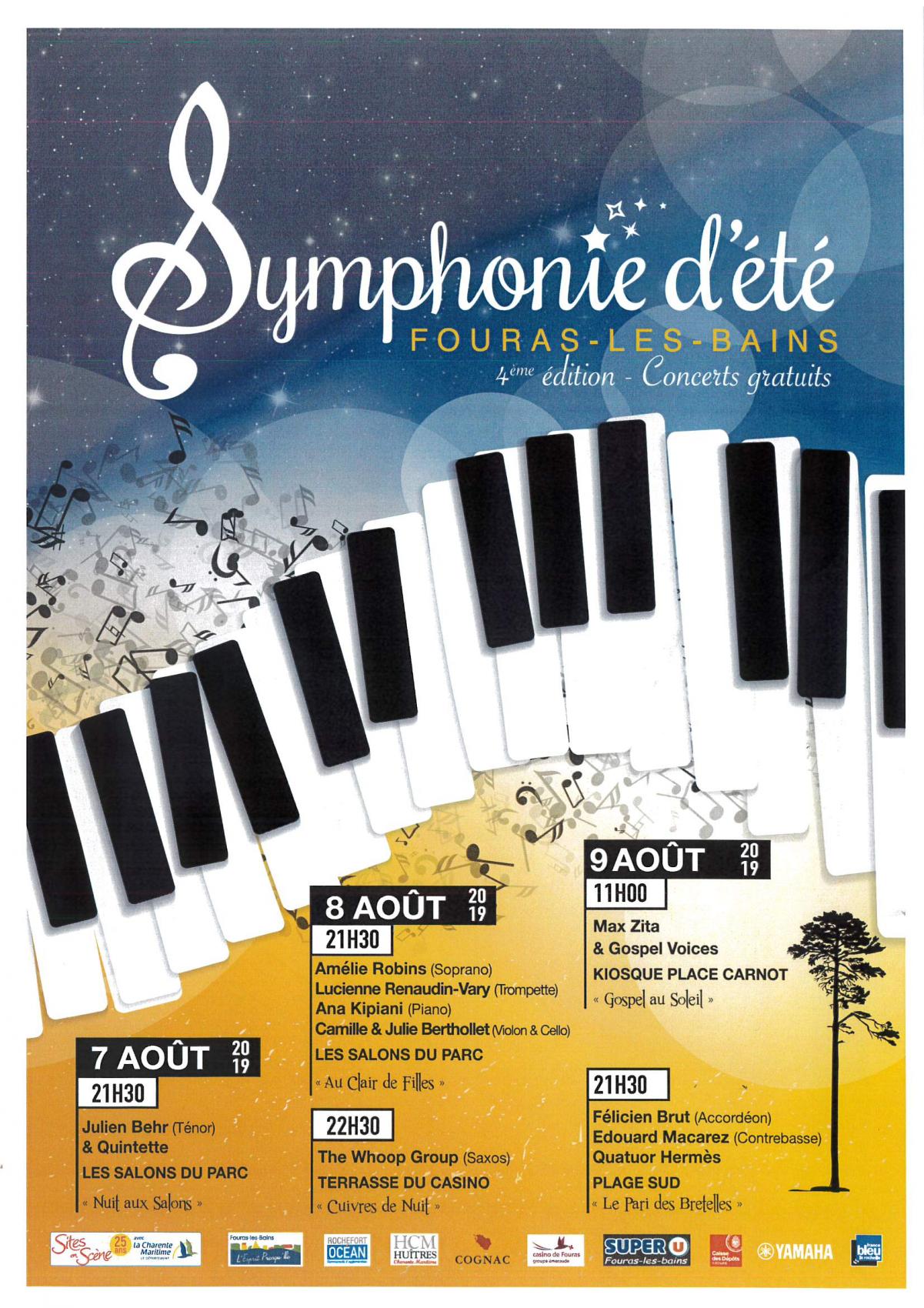 Festival Symphonie d'été - 4ème édition -  Le 7, 8 et 9 août 2019 