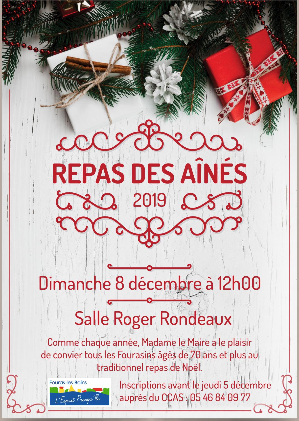 Repas des Aînés - dimanche 8 décembre 2020 - salle Roger Rondeaux