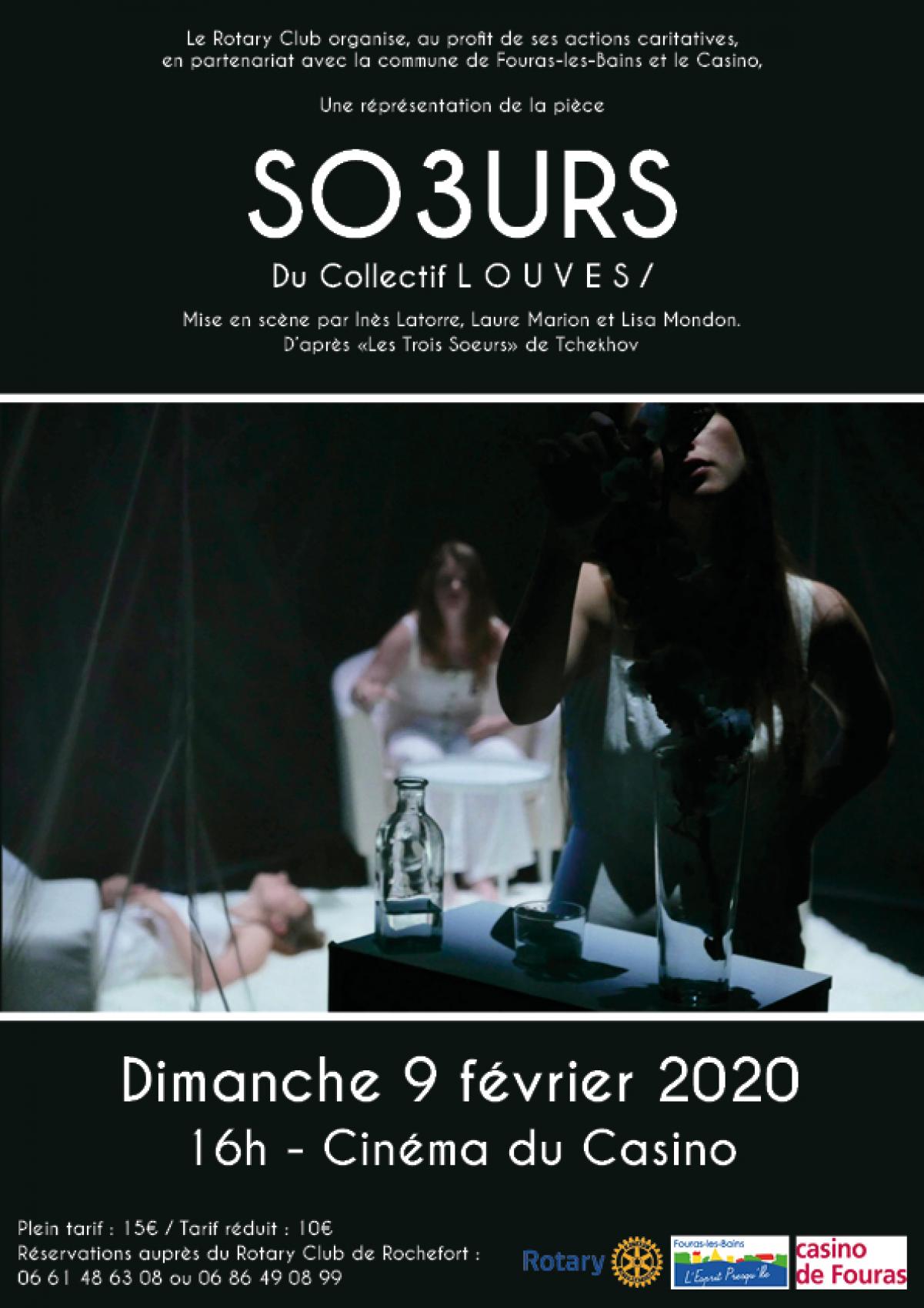 Représentation de la pièce interactive SO3URS du collectif LOUVES/ - le dimanche 9 février 2020 à 16h00 au cinéma du Casino