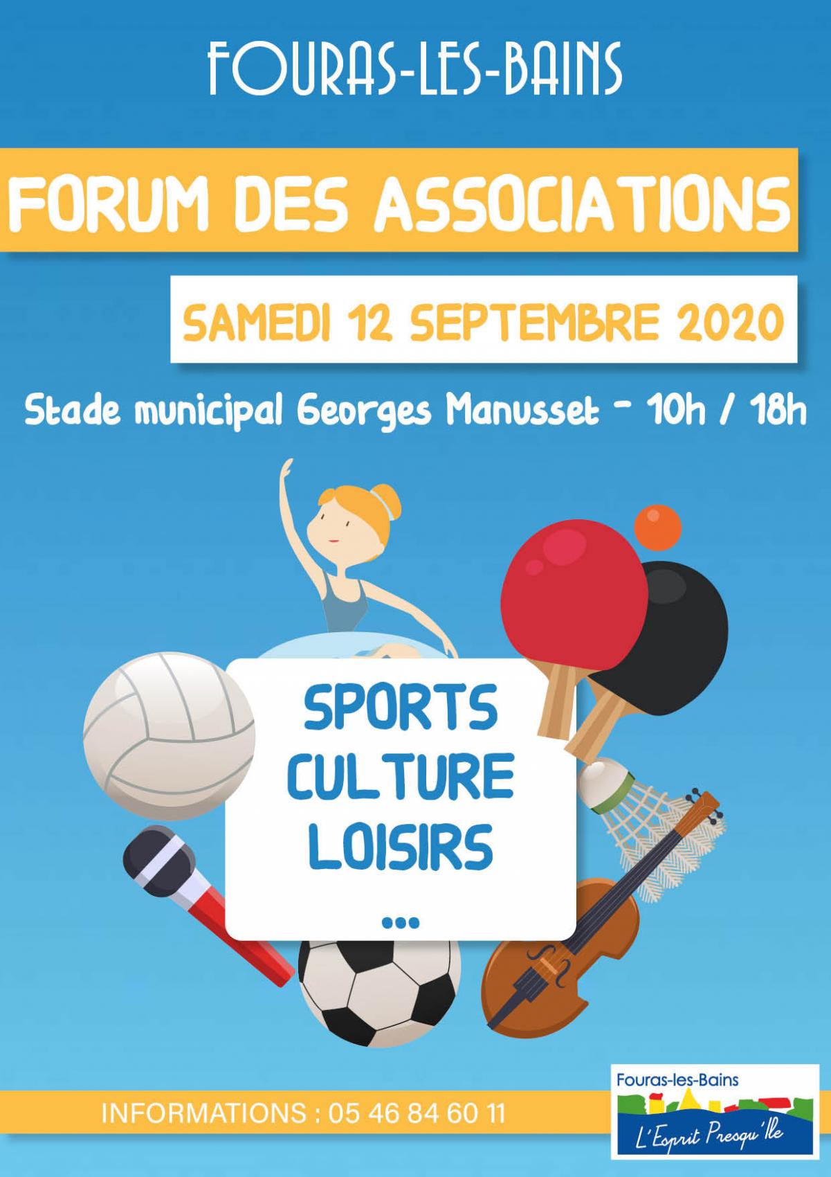 FORUM DES ASSOCIATIONS - SAMEDI 12 SEPTEMBRE 2020 - STADE GEORGES MANUSSET