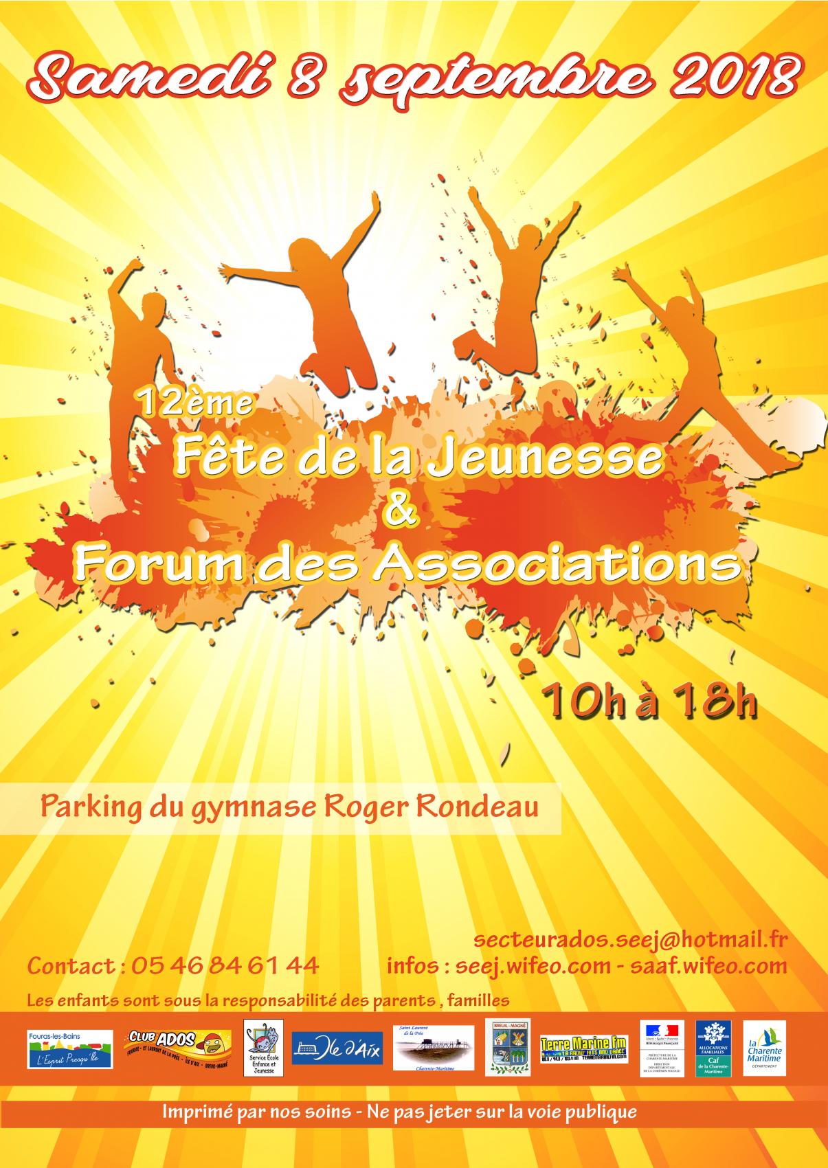 12e FÊTE DE LA JEUNESSE ET FORUM DES ASSOCIATIONS - SAMEDI 8 SEPTEMBRE