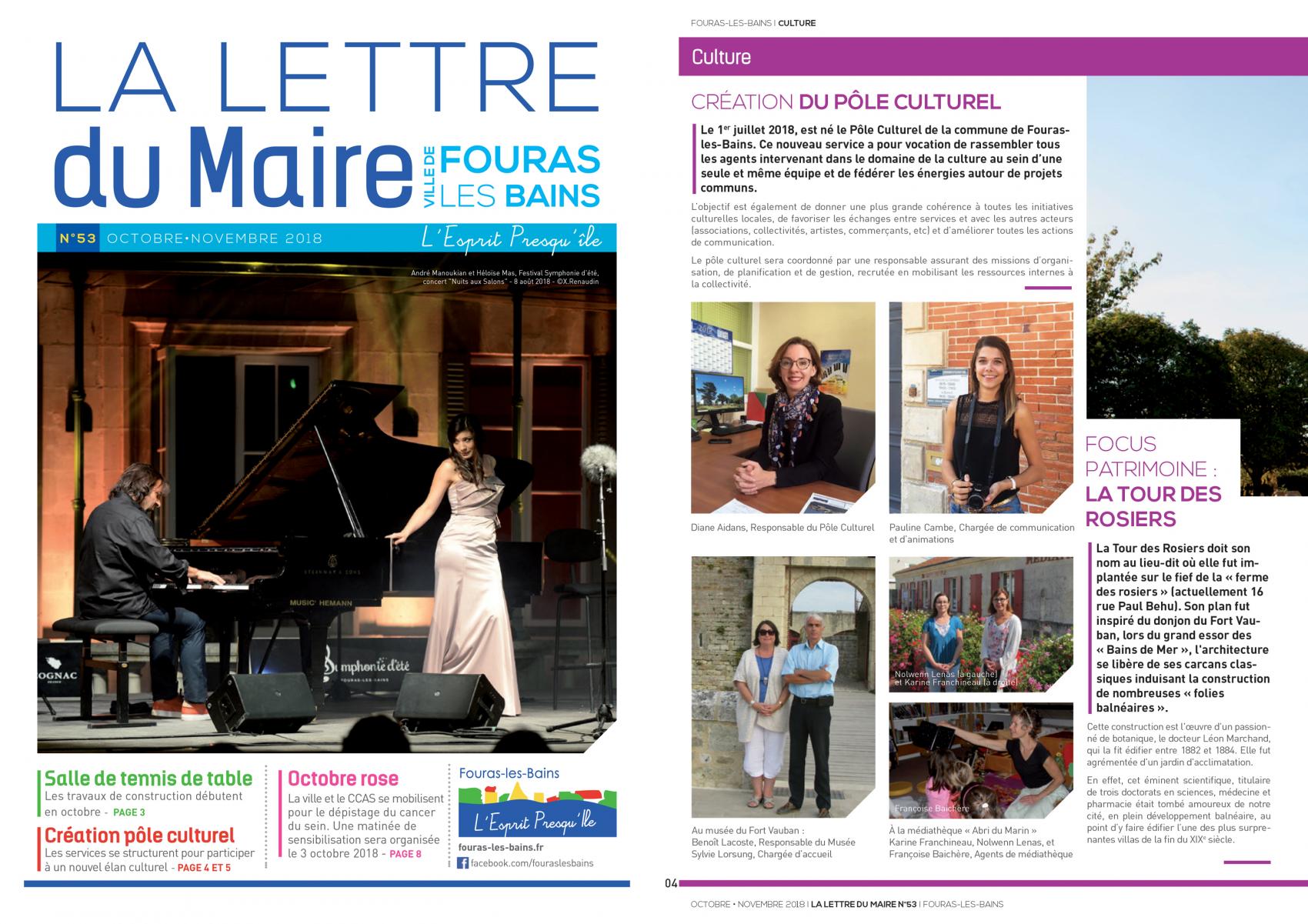 Lettre du maire N°53 (Octobre / Novembre 2018)