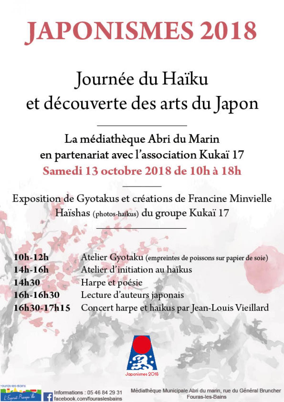 Journée du Haïku et découverte des Arts du Japon - Japonismes 2018 - samedi 13 octobre 2018 - Médiathèque