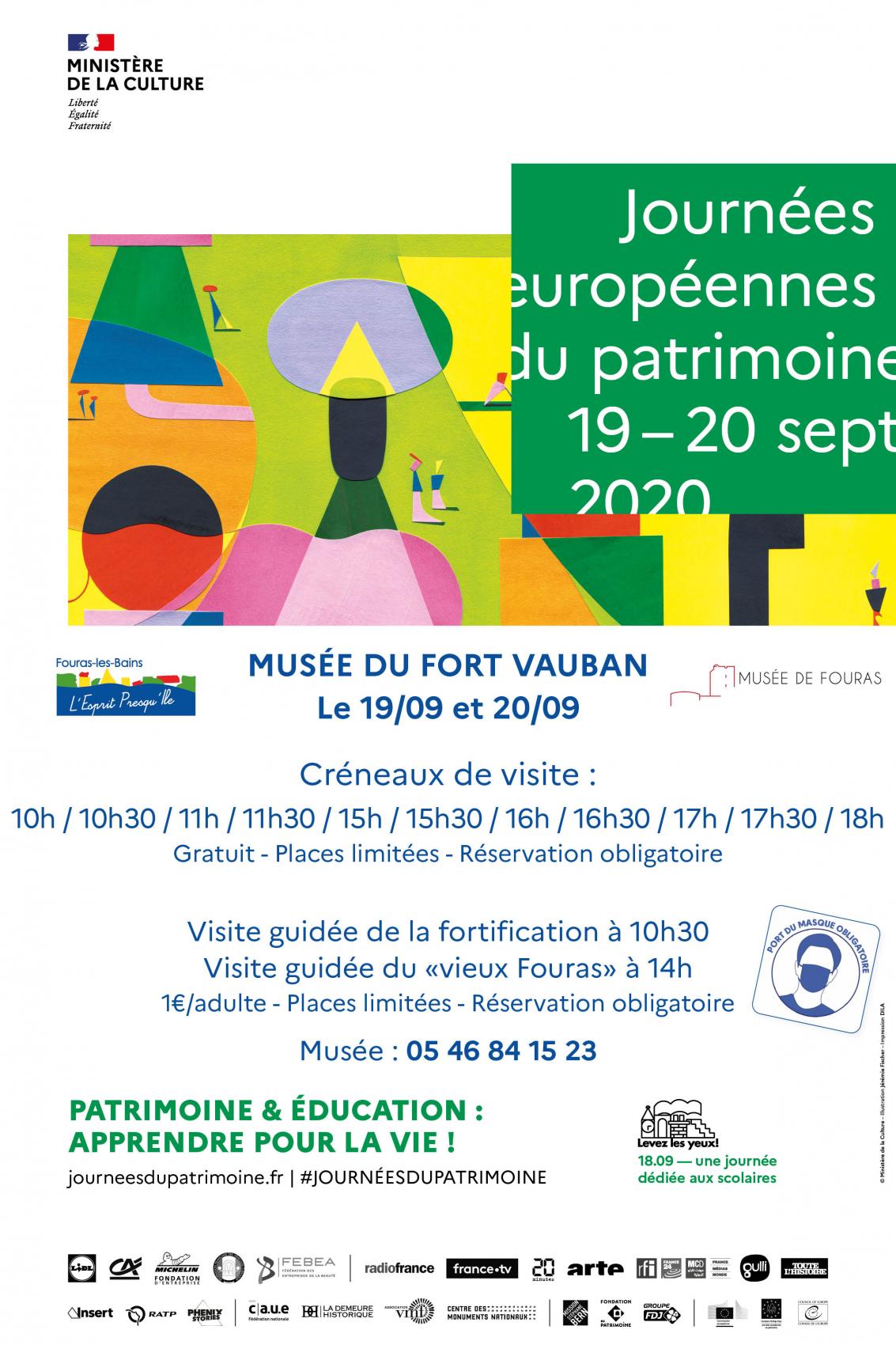 JOURNÉES EUROPÉENNES DU PATRIMOINE - SAMEDI 19 ET DIMANCHE 20 SEPTEMBRE 2020 - MUSÉE DU FORT VAUBAN