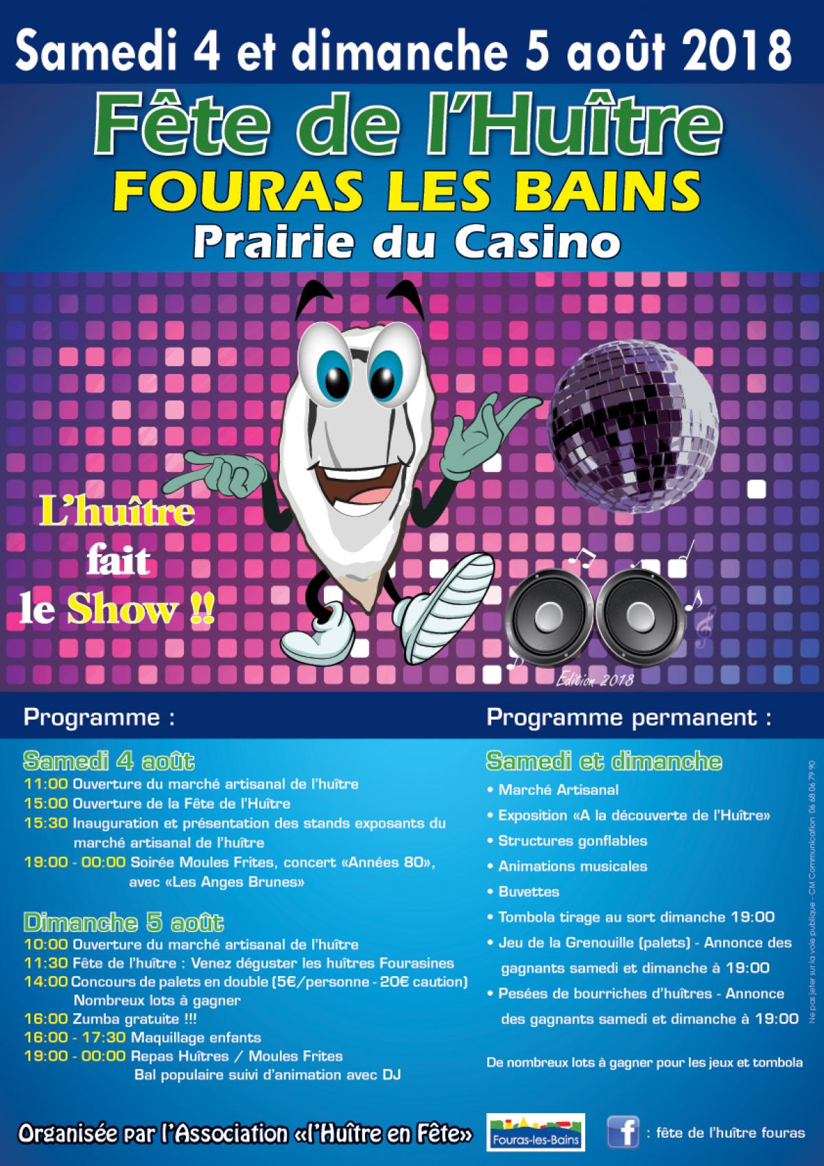 Fête de l’Huître à Fouras-les-bains - Samedi 4 et dimanche 5 août 2018